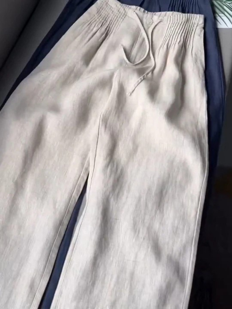 Soraya Linen Blend Wide-Leg Pants