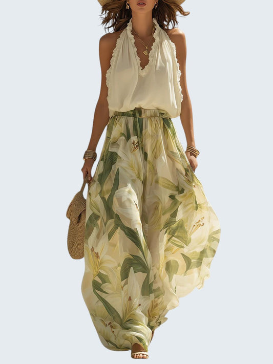 ALESSANDRA | SLEEVELESS TOP WITH TROUSERS