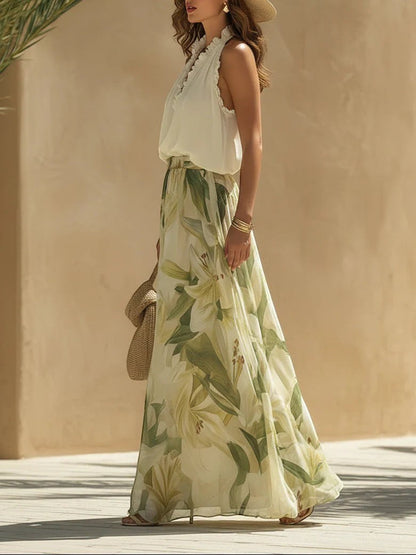 ALESSANDRA | SLEEVELESS TOP WITH TROUSERS