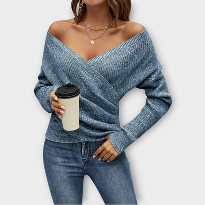 Amaya Soft Wrap Knit Top