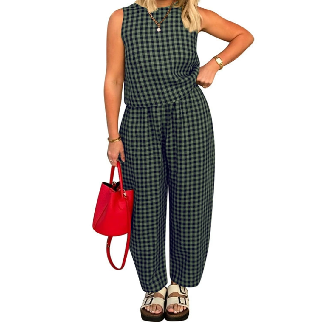 SHANIAH™ – Loose Fit Pocket Crop Top & Pants Set