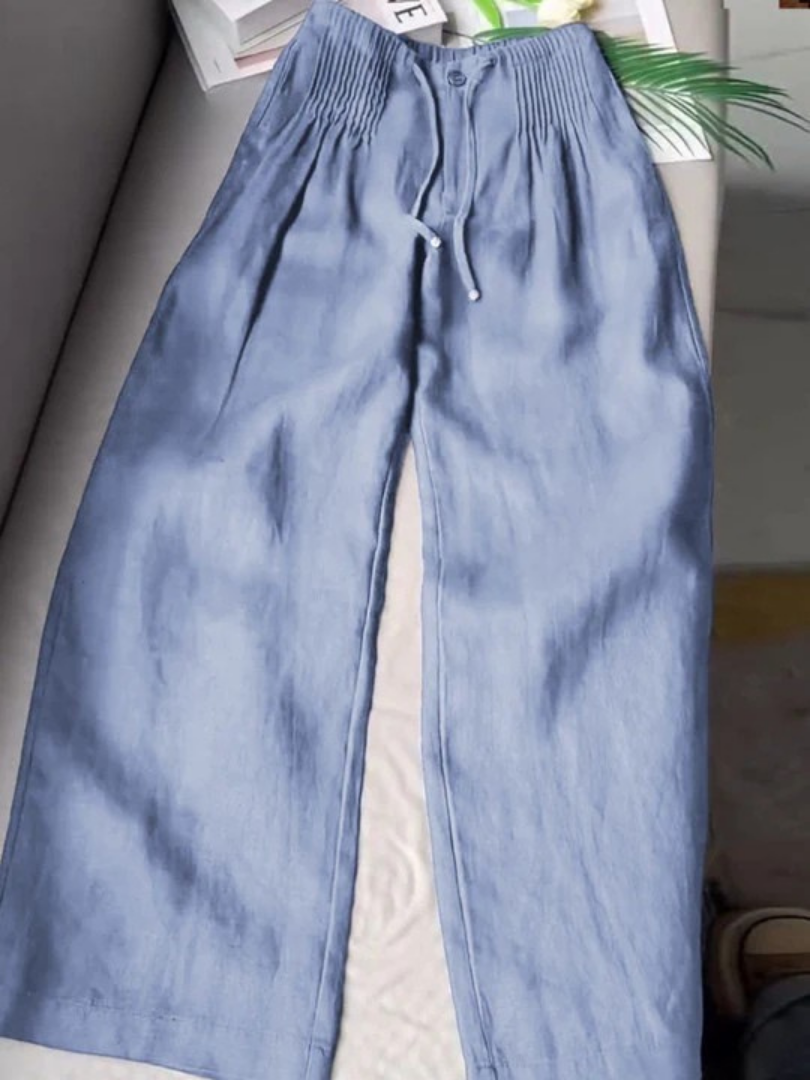 Soraya Linen Blend Wide-Leg Pants
