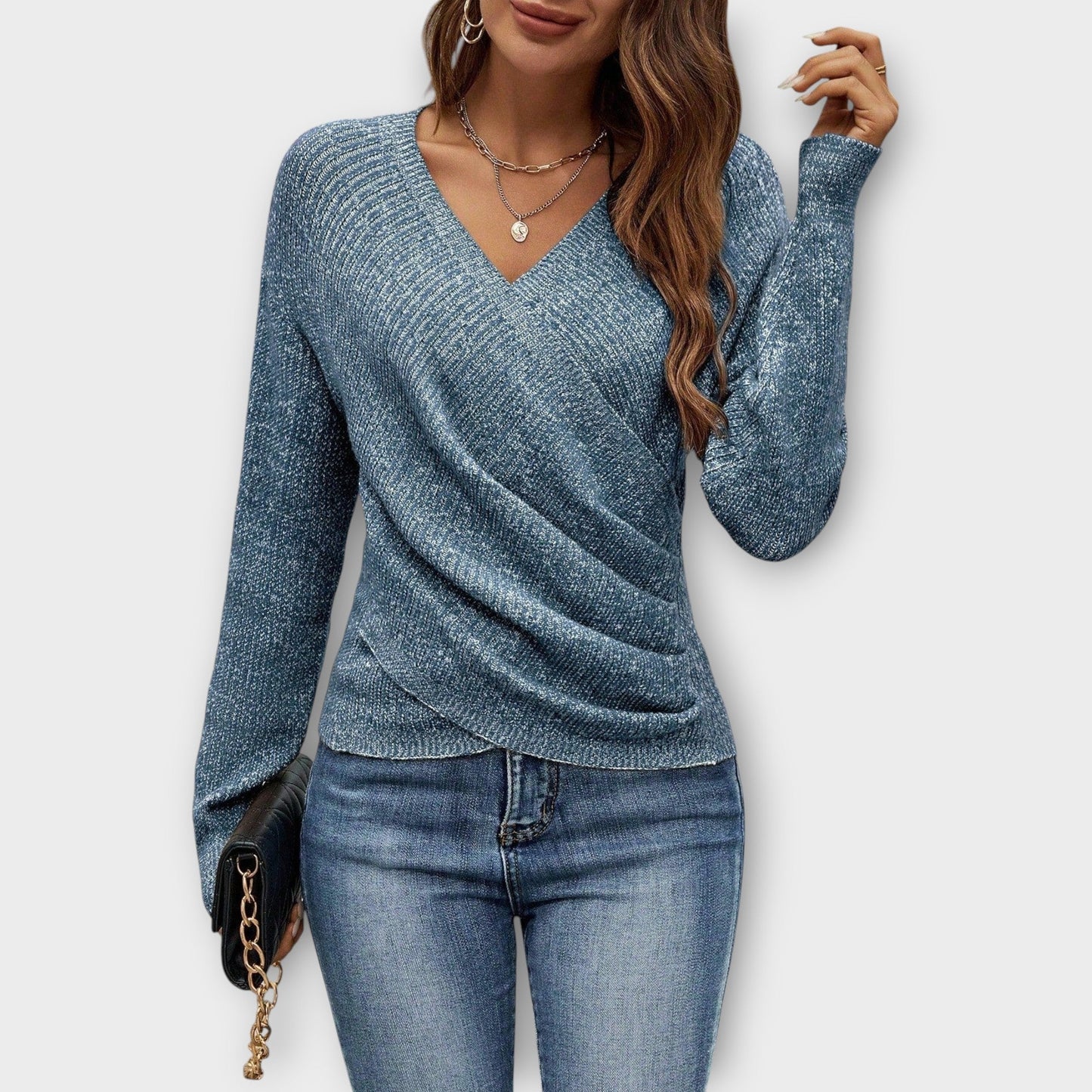 Amaya Soft Wrap Knit Top