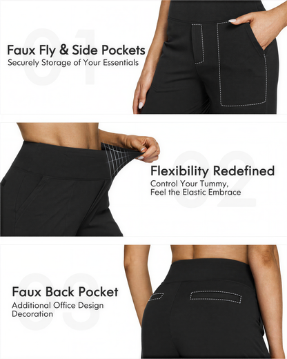WHITNEY™ - Comfortable High-Waist Wide Leg Pants for Yoga and Outdoor Fun