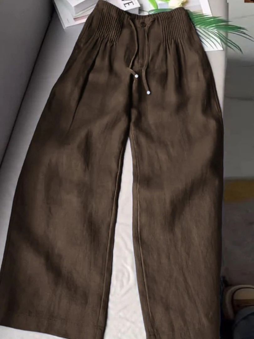 Soraya Linen Blend Wide-Leg Pants