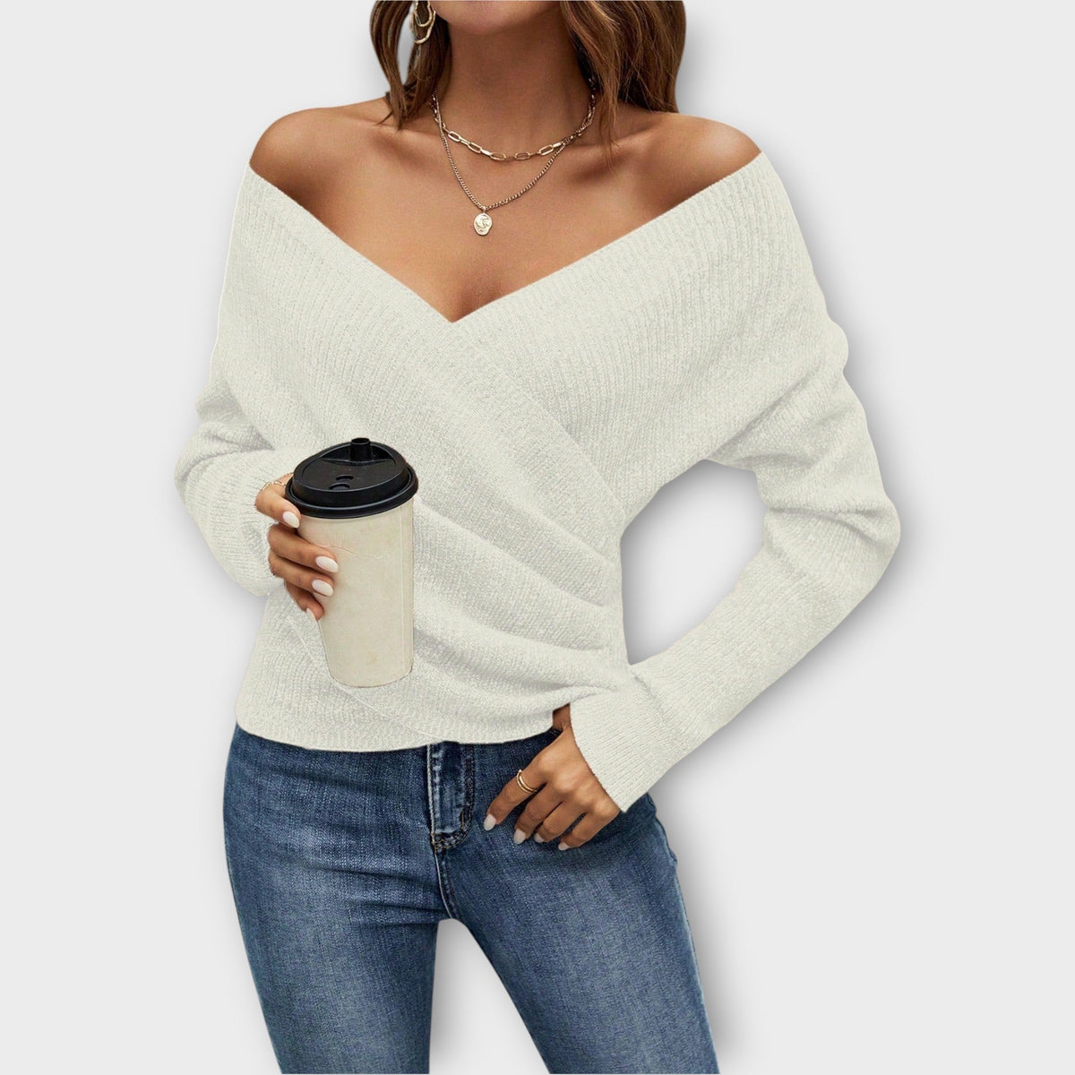 Amaya Soft Wrap Knit Top