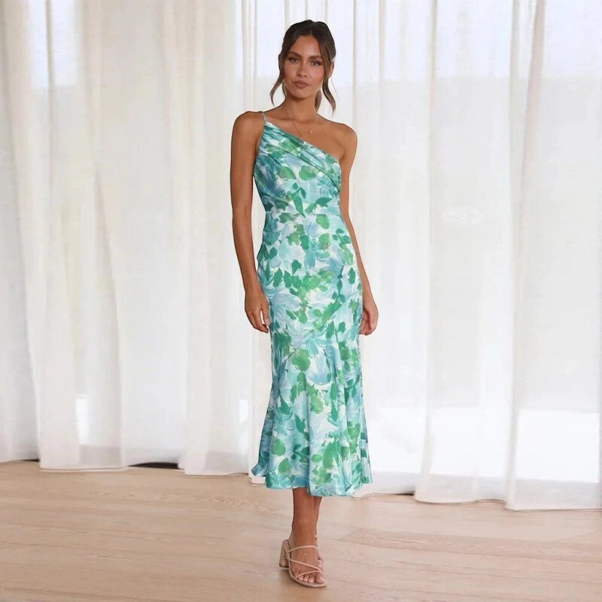 VIOLET | FLORAL SATIN DRESS