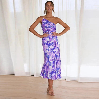 VIOLET | FLORAL SATIN DRESS