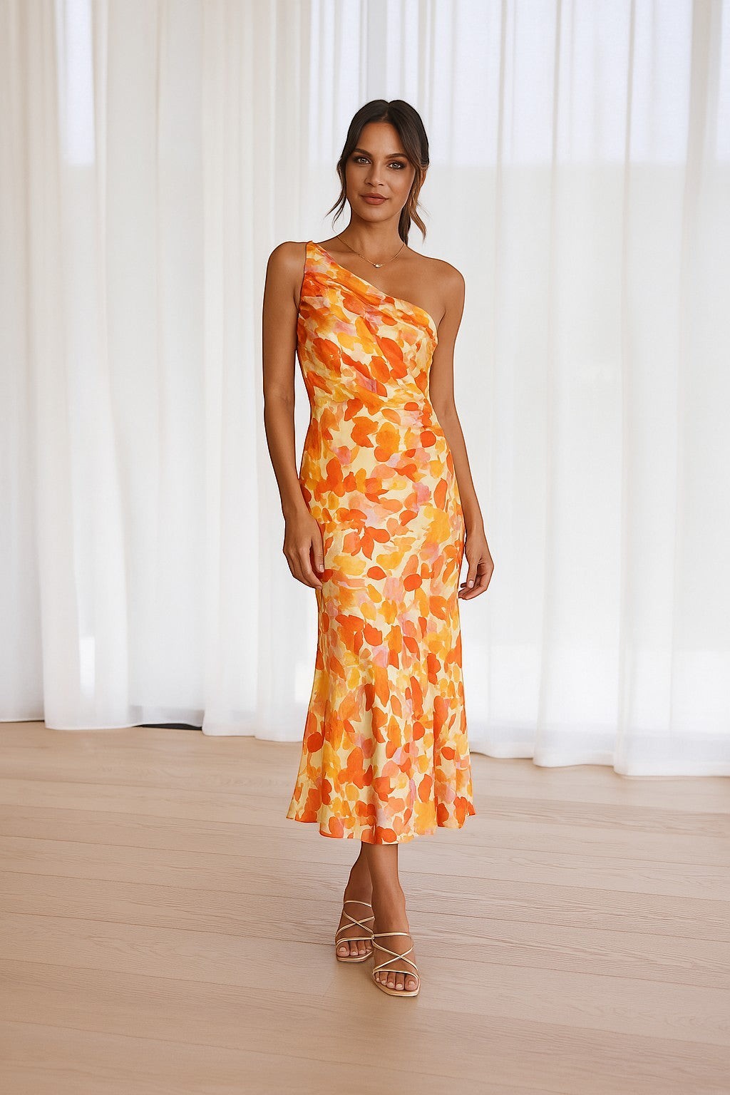 VIOLET | FLORAL SATIN DRESS