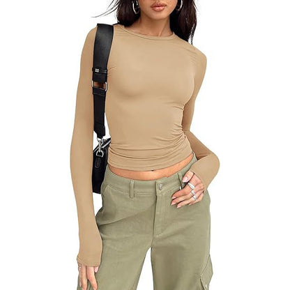 JIHYO™ - Casual Long Sleeve Round Neck Top