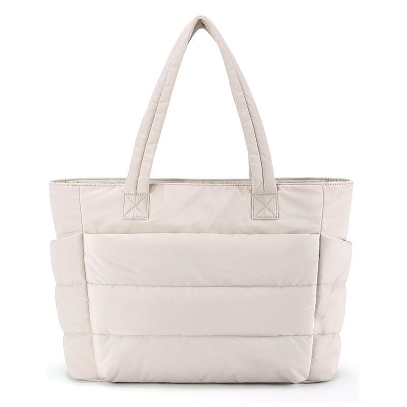 NADINE™ - Puffy Bubble Tote Bag for Women Quilted Laptop Shoulder Handbag