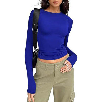 JIHYO™ - Casual Long Sleeve Round Neck Top