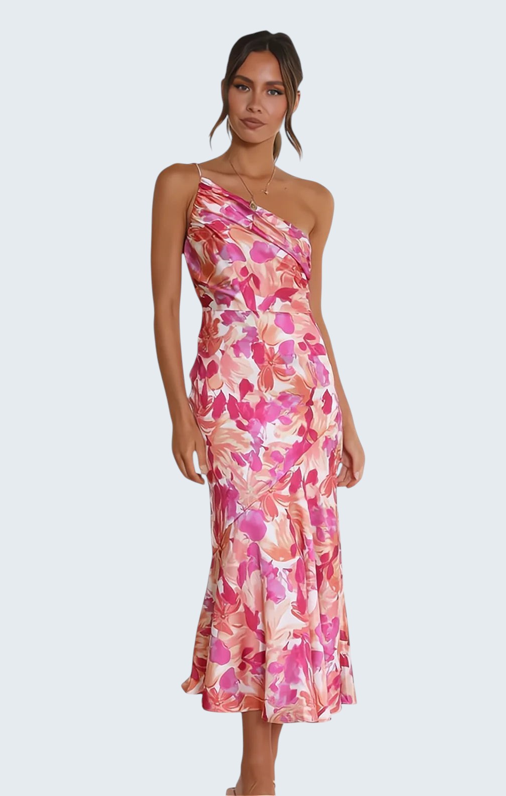 VIOLET | FLORAL SATIN DRESS