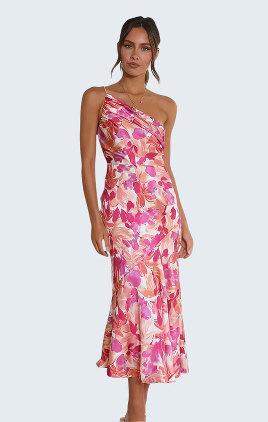 VIOLET | FLORAL SATIN DRESS