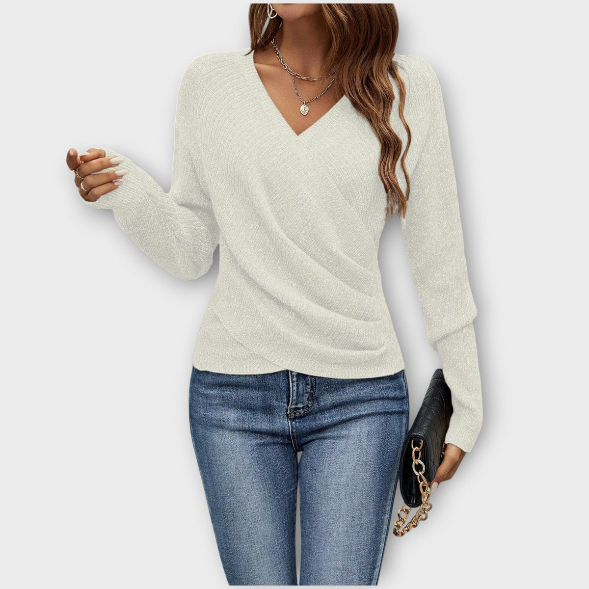 Amaya Soft Wrap Knit Top
