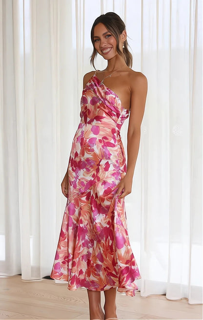VIOLET | FLORAL SATIN DRESS