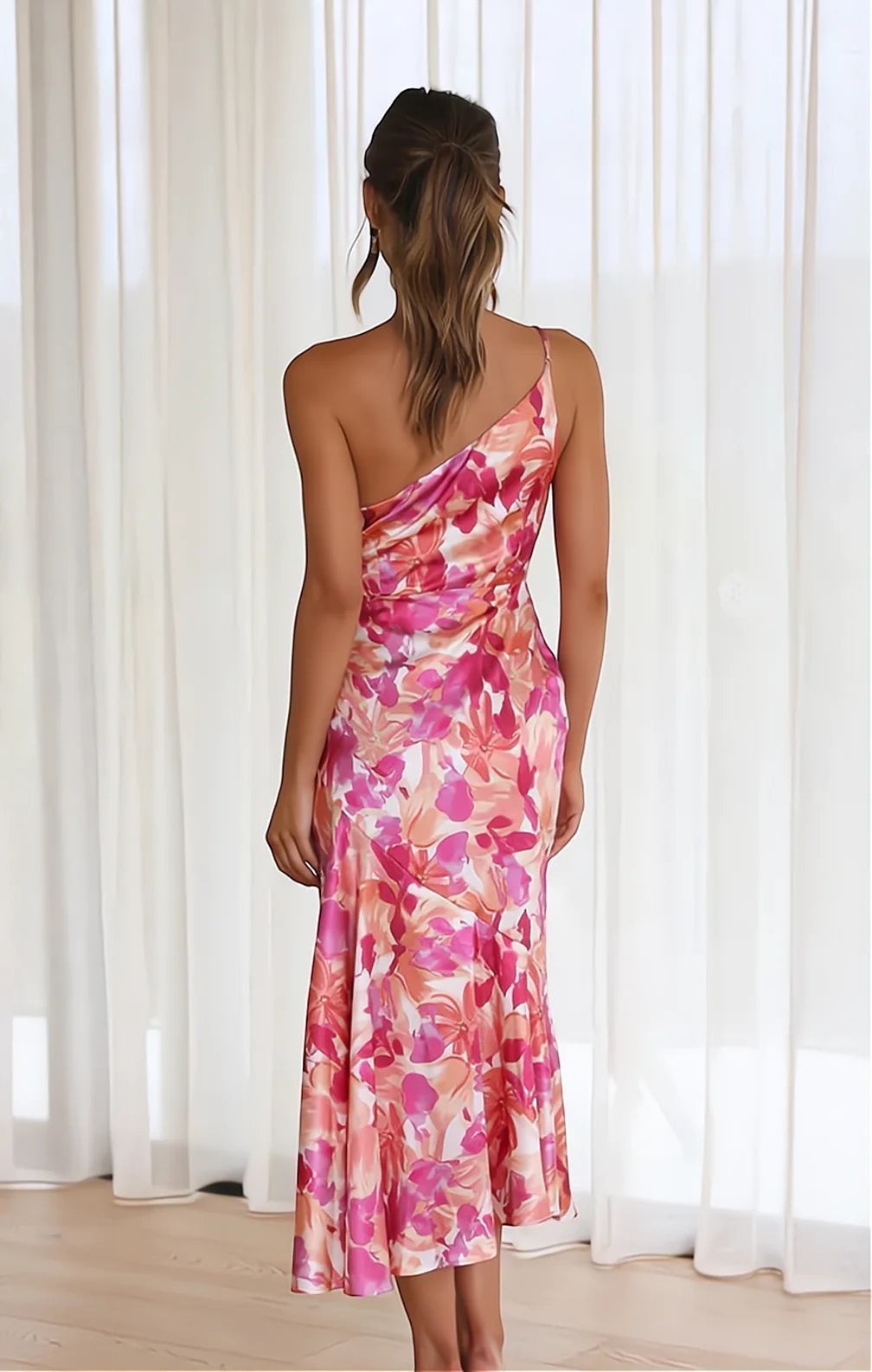 VIOLET | FLORAL SATIN DRESS