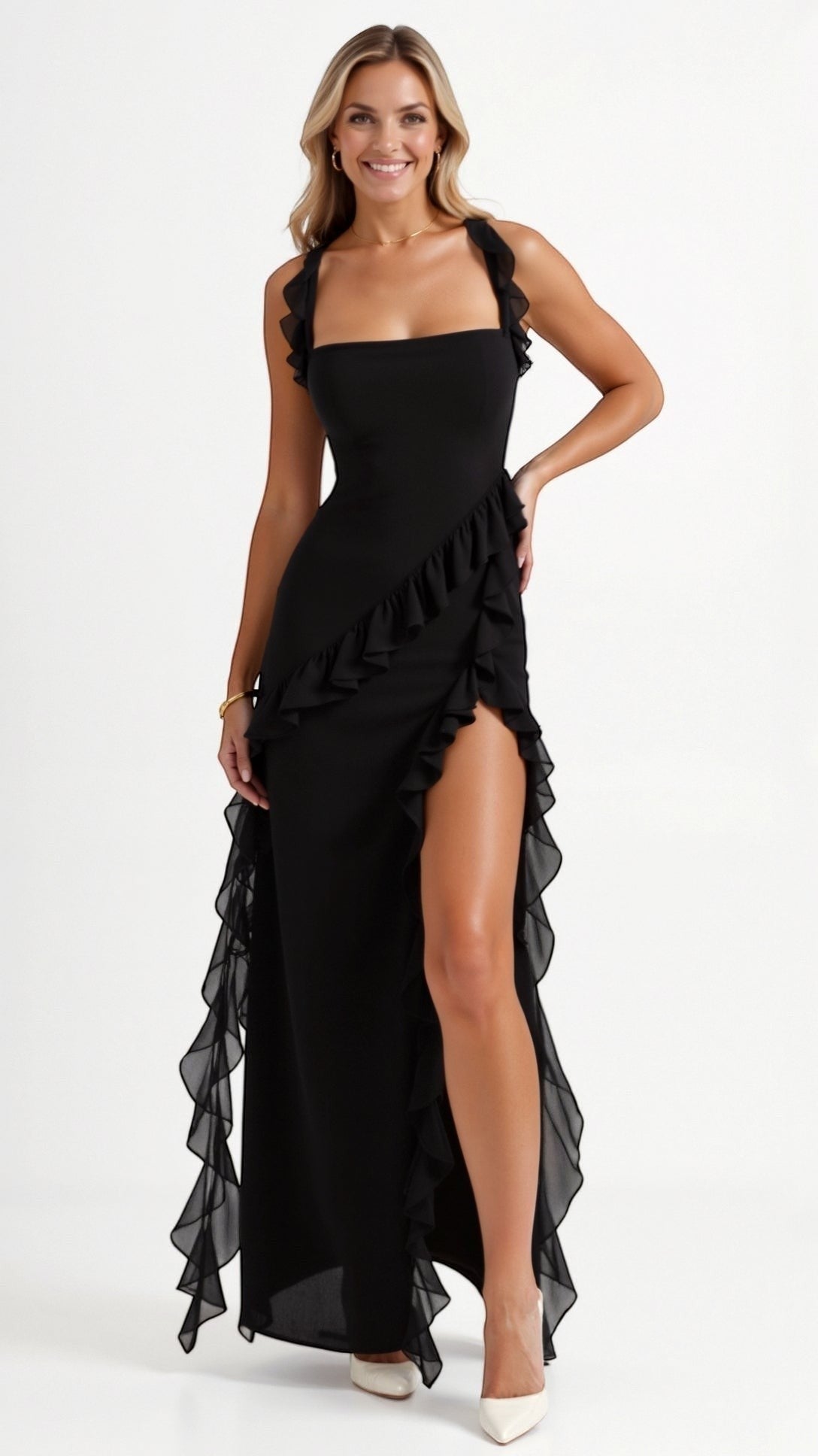 SOLANDRA | RUFFLE DRESS